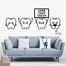 Load image into Gallery viewer, Care Your Teeth Dental  Wall Decal