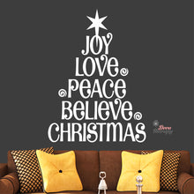 Load image into Gallery viewer, Christmas Joy Love Peace Wall Decal Decotherapy