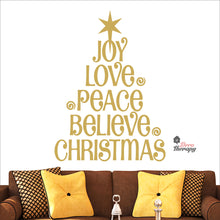 Load image into Gallery viewer, Christmas Joy Love Peace Wall Decal Decotherapy