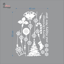 Load image into Gallery viewer, Christmas Happy New Year Tree Bell Stocking Wall Decal Decotherapy