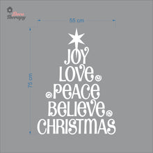 Load image into Gallery viewer, Christmas Joy Love Peace Wall Decal Decotherapy