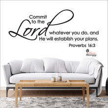 Load image into Gallery viewer, Commit Whatever You Do And He Will Establish Your Plans Wall Decal Decotherapy
