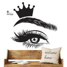 Load image into Gallery viewer, Crown Lash & Brows Wall Decal Decotherapy