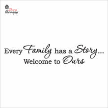 Load image into Gallery viewer, Every Family Has A Story To Tell Welcome To Ours V1 Wall Decal Decotherapy