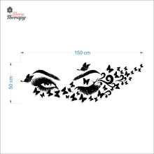Load image into Gallery viewer, Eyelashes Butterflies Wall Decal Decotherapy