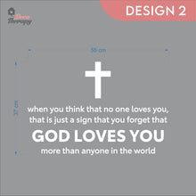 Load image into Gallery viewer, God Loves You V2 Wall Decal Decotherapy
