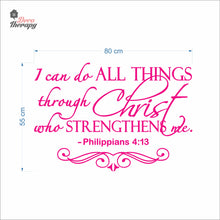 Load image into Gallery viewer, I Can Do All Things Through Christ Who Strengthens Me V4 Wall Decal Decotherapy