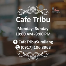 Load image into Gallery viewer, Customized Store Hours Wall Decal Decotherapy