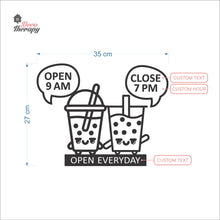 Load image into Gallery viewer, Customized Store Hours Wall Decal Decotherapy