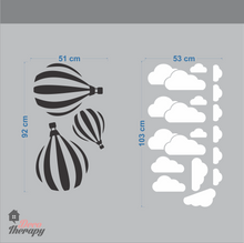 Load image into Gallery viewer, Clouds And Hot Air Balloons Wall Sticker