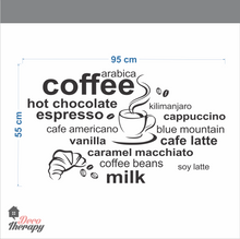 Load image into Gallery viewer, Coffee Hot Chocolate Espresso Wall Sticker