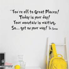 Load image into Gallery viewer, Dr Seuss Off To Great Places Wall Sticker