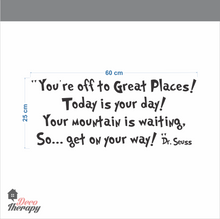 Load image into Gallery viewer, Dr Seuss Off To Great Places Wall Sticker