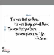 Load image into Gallery viewer, Dr Seuss The More That You Read Wall Sticker