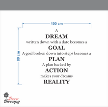 Load image into Gallery viewer, Dream Goal Plan Action Reality Wall Sticker