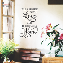 Load image into Gallery viewer, Fill A House With Love Wall Sticker