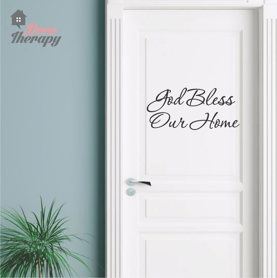 God Bless Our Home Wall Sticker, image size:944x945