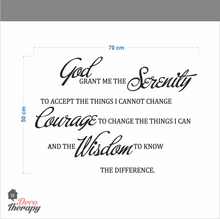 Load image into Gallery viewer, God Serenity Courage Wisdom V1 Wall Sticker