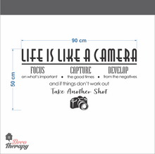 Load image into Gallery viewer, Life Is Like A Camera V1 Wall Sticker