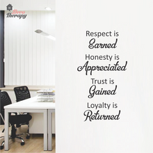 Load image into Gallery viewer, Respect Is Earned Honesty Wall Sticker