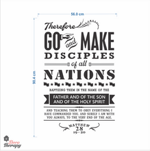 Load image into Gallery viewer, Therefore Go And Make Disciples Wall Sticker