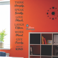 Load image into Gallery viewer, Think Deeply Speak Gently Wall Sticker