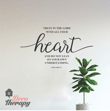 Load image into Gallery viewer, Trust In The Lord With All Your Heart Wall Sticker