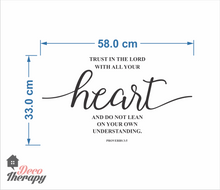 Load image into Gallery viewer, Trust In The Lord With All Your Heart Wall Sticker