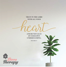 Load image into Gallery viewer, Trust In The Lord With All Your Heart Wall Sticker