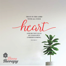 Load image into Gallery viewer, Trust In The Lord With All Your Heart Wall Sticker