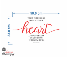Load image into Gallery viewer, Trust In The Lord With All Your Heart Wall Sticker