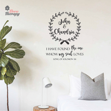 Load image into Gallery viewer, Customizable Name Whom My Soul Loves V3 Wall Sticker