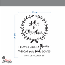 Load image into Gallery viewer, Customizable Name Whom My Soul Loves V3 Wall Sticker