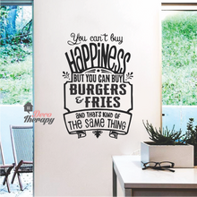 Load image into Gallery viewer, You Can't Buy Happiness Burgers and Fries Wall Sticker