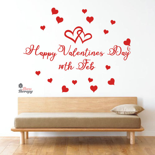 Happy Valentines Day 14th Feb DIY Wall Decal Decotherapy