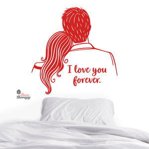 I Love You Forever Couple Wall Decal Decotherapy