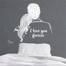 Load image into Gallery viewer, I Love You Forever Couple Wall Decal Decotherapy