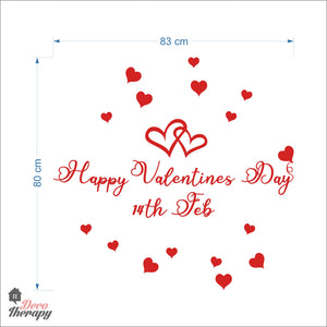 Happy Valentines Day 14th Feb DIY Wall Decal Decotherapy