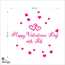 Load image into Gallery viewer, Happy Valentines Day 14th Feb DIY Wall Decal Decotherapy