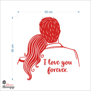 I Love You Forever Couple Wall Decal Decotherapy