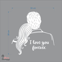 Load image into Gallery viewer, I Love You Forever Couple Wall Decal Decotherapy