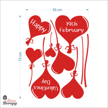 Load image into Gallery viewer, Hearts Balloon Happy Valentines Day 14th February DIY Wall Decal Decotherapy