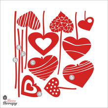 Load image into Gallery viewer, Hearts Hanging DIY Wall Decal Decotherapy