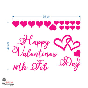 Happy Valentines Day 14th Feb DIY Wall Decal Decotherapy