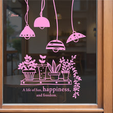 Load image into Gallery viewer, A Life Of Fun Happiness Freedom Vases Hanging Lamps Cafe Store Wall Decal Decotherapy