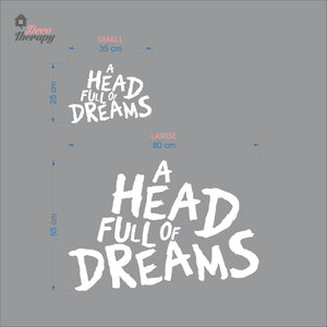 A Head Full Of Dreams Wall Decal Decotherapy