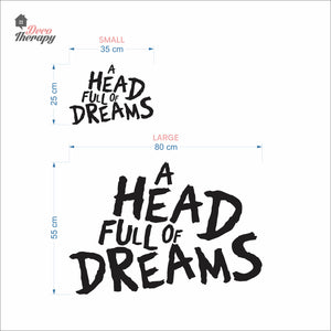 A Head Full Of Dreams Wall Decal Decotherapy