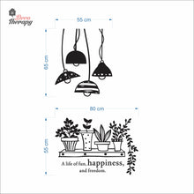 Load image into Gallery viewer, A Life Of Fun Happiness Freedom Vases Hanging Lamps Cafe Store Wall Decal Decotherapy