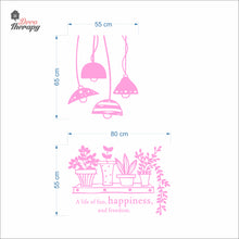 Load image into Gallery viewer, A Life Of Fun Happiness Freedom Vases Hanging Lamps Cafe Store Wall Decal Decotherapy