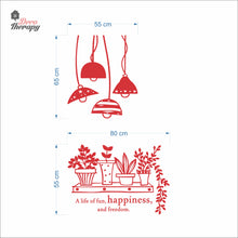 Load image into Gallery viewer, A Life Of Fun Happiness Freedom Vases Hanging Lamps Cafe Store Wall Decal Decotherapy